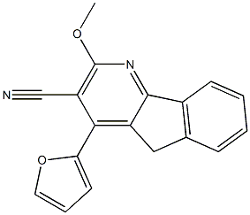 4-(2-furyl)-2-methoxy-5H-indeno[1,2-b]pyridine-3-carbonitrile 구조식 이미지