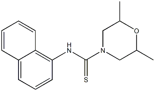 N4-(1-naphthyl)-2,6-dimethylmorpholine-4-carbothioamide Structure