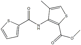 methyl 4-methyl-3-[(2-thienylcarbonyl)amino]thiophene-2-carboxylate 구조식 이미지