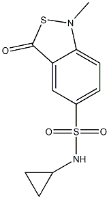 N5-cyclopropyl-1-methyl-3-oxo-1,3-dihydrobenzo[c]isothiazole-5-sulfonamide 구조식 이미지