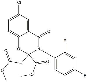 methyl 6-chloro-3-(2,4-difluorophenyl)-2-(2-methoxy-2-oxoethyl)-4-oxo-3,4-dihydro-2H-1,3-benzoxazine-2-carboxylate Structure