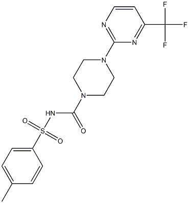 N1-({4-[4-(trifluoromethyl)pyrimidin-2-yl]piperazino}carbonyl)-4-methylbenzene-1-sulfonamide Structure