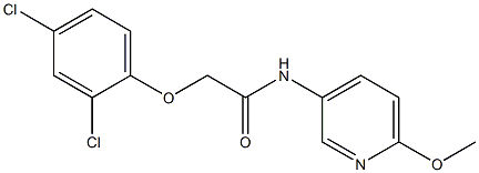 2-(2,4-dichlorophenoxy)-N-(6-methoxy-3-pyridinyl)acetamide 구조식 이미지