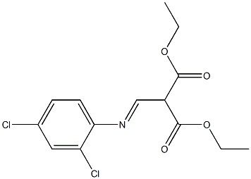 diethyl 2-{[(2,4-dichlorophenyl)imino]methyl}malonate Structure