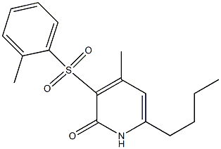 6-butyl-4-methyl-3-[(2-methylphenyl)sulfonyl]-2(1H)-pyridinone 구조식 이미지