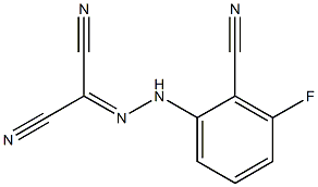 2-[2-(2-cyano-3-fluorophenyl)hydrazono]malononitrile Structure