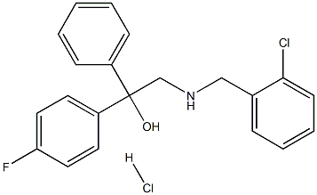 2-[(2-chlorobenzyl)amino]-1-(4-fluorophenyl)-1-phenyl-1-ethanol hydra chloride Structure