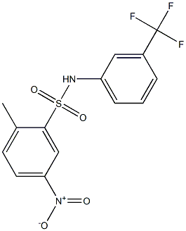 N1-[3-(trifluoromethyl)phenyl]-2-methyl-5-nitrobenzene-1-sulfonamide Structure