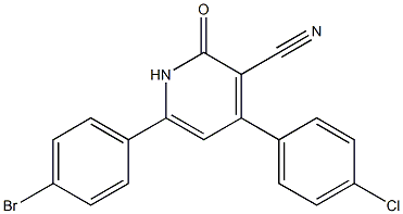 6-(4-bromophenyl)-4-(4-chlorophenyl)-2-oxo-1,2-dihydro-3-pyridinecarbonitrile Structure