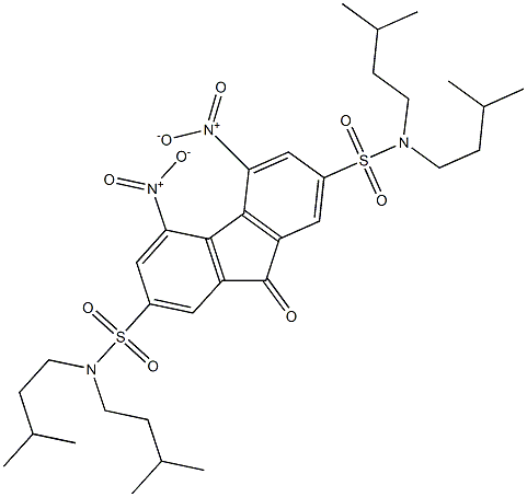 N2,N2,N7,N7-tetraisopentyl-4,5-dinitro-9-oxo-9H-fluorene-2,7-disulfonamide 구조식 이미지