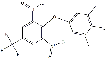 2-(4-chloro-3,5-dimethylphenoxy)-1,3-dinitro-5-(trifluoromethyl)benzene Structure