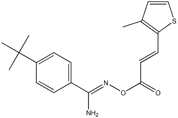 O1-[3-(3-methyl-2-thienyl)acryloyl]-4-(tert-butyl)benzene-1-carbohydroximamide 구조식 이미지
