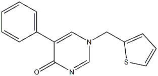 5-phenyl-1-(2-thienylmethyl)-1,4-dihydropyrimidin-4-one 구조식 이미지