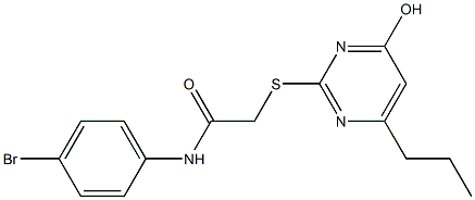 N1-(4-bromophenyl)-2-[(4-hydroxy-6-propylpyrimidin-2-yl)thio]acetamide 구조식 이미지