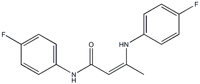 N1-(4-fluorophenyl)-3-(4-fluoroanilino)but-2-enamide Structure