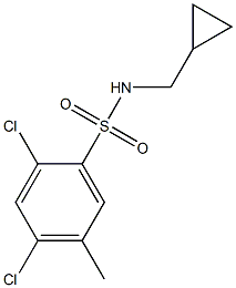 N1-cyclopropylmethyl-2,4-dichloro-5-methylbenzene-1-sulfonamide 구조식 이미지