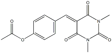 4-{[1,3-dimethyl-2,4,6-trioxotetrahydro-5(2H)-pyrimidinyliden]methyl}phenyl acetate Structure