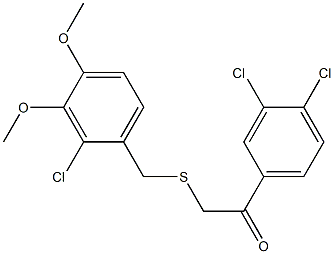 2-[(2-chloro-3,4-dimethoxybenzyl)thio]-1-(3,4-dichlorophenyl)ethan-1-one Structure
