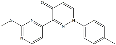 1-(4-methylphenyl)-3-[2-(methylsulfanyl)-4-pyrimidinyl]-4(1H)-pyridazinone Structure