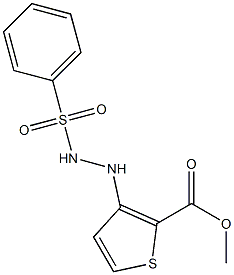 methyl 3-[2-(phenylsulfonyl)hydrazino]thiophene-2-carboxylate 구조식 이미지