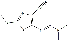 N'-[4-cyano-2-(methylthio)-1,3-thiazol-5-yl]-N,N-dimethyliminoformamide 구조식 이미지