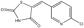 5-[(E)-(6-chloro-3-pyridinyl)methylidene]-1,3-thiazolane-2,4-dione 구조식 이미지