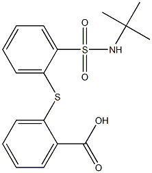2-({2-[(tert-butylamino)sulfonyl]phenyl}thio)benzoic acid 구조식 이미지