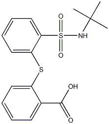 2-({2-[(tert-butylamino)sulfonyl]phenyl}thio)benzoic acid Structure