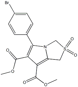 dimethyl 5-(4-bromophenyl)-2,2-dioxo-2,3-dihydro-1H-2lambda~6~-pyrrolo[1,2-c][1,3]thiazole-6,7-dicarboxylate 구조식 이미지