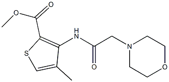 methyl 4-methyl-3-[(2-morpholinoacetyl)amino]thiophene-2-carboxylate 구조식 이미지