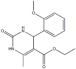 ethyl 4-(2-methoxyphenyl)-6-methyl-2-oxo-1,2,3,4-tetrahydropyrimidine-5-carboxylate 구조식 이미지