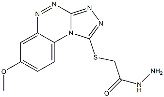 2-[(7-methoxybenzo[e][1,2,4]triazolo[3,4-c][1,2,4]triazin-1-yl)thio]ethanohydrazide 구조식 이미지