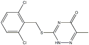 3-[(2,6-dichlorobenzyl)thio]-6-methyl-2,5-dihydro-1,2,4-triazin-5-one Structure