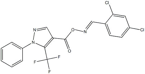 4-[({[(2,4-dichlorophenyl)methylene]amino}oxy)carbonyl]-1-phenyl-5-(trifluoromethyl)-1H-pyrazole 구조식 이미지