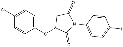 3-[(4-chlorophenyl)sulfanyl]-1-(4-iodophenyl)dihydro-1H-pyrrole-2,5-dione Structure