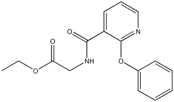 ethyl 2-{[(2-phenoxy-3-pyridyl)carbonyl]amino}acetate 구조식 이미지