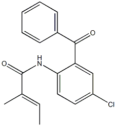 N1-(2-benzoyl-4-chlorophenyl)-2-methylbut-2-enamide Structure