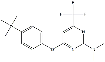 N-[4-[4-(tert-butyl)phenoxy]-6-(trifluoromethyl)-2-pyrimidinyl]-N,N-dimethylamine Structure