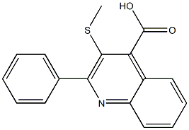 3-(methylsulfanyl)-2-phenyl-4-quinolinecarboxylic acid 구조식 이미지