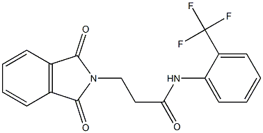 N1-[2-(trifluoromethyl)phenyl]-3-(1,3-dioxo-2,3-dihydro-1H-isoindol-2-yl)propanamide 구조식 이미지