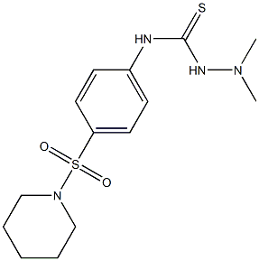 N1-[4-(piperidinosulfonyl)phenyl]-2,2-dimethylhydrazine-1-carbothioamide 구조식 이미지