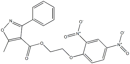 2-(2,4-dinitrophenoxy)ethyl 5-methyl-3-phenylisoxazole-4-carboxylate 구조식 이미지