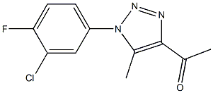 1-[1-(3-chloro-4-fluorophenyl)-5-methyl-1H-1,2,3-triazol-4-yl]ethan-1-one 구조식 이미지