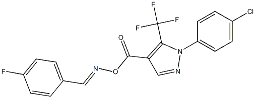 1-(4-chlorophenyl)-4-[({[(4-fluorophenyl)methylene]amino}oxy)carbonyl]-5-(trifluoromethyl)-1H-pyrazole 구조식 이미지