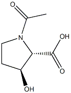 TRANS-N-ACETYL-L-HYDROXYPROLINE 구조식 이미지