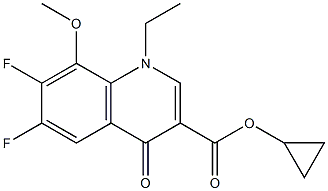 Cyclopropyl-6,7-Difluoro-1,4-Dihydro-8-Methoxy-4-Oxo-3- Quinoline CarboxylicAcid Ethyl Easter Structure