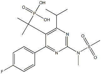 Dimethyl[4-(4-fluorophenyl)-6-isopropyl-2-(N-methyl-N-methylsulfonyl-amino)-pyrimidi-5-yl]methyl-phosphonate Structure