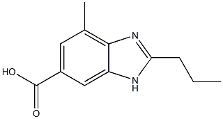 1H-BENZIMIDAZOLE-6-CARBOXYLIC ACID, 4-METHYL-2-PROPYL 구조식 이미지