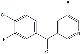 (5-bromopyridin-3-yl)(4-chloro-3-fluorophenyl)methanone Structure