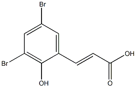 (E)-3-(3,5-dibromo-2-hydroxyphenyl)acrylic acid 구조식 이미지